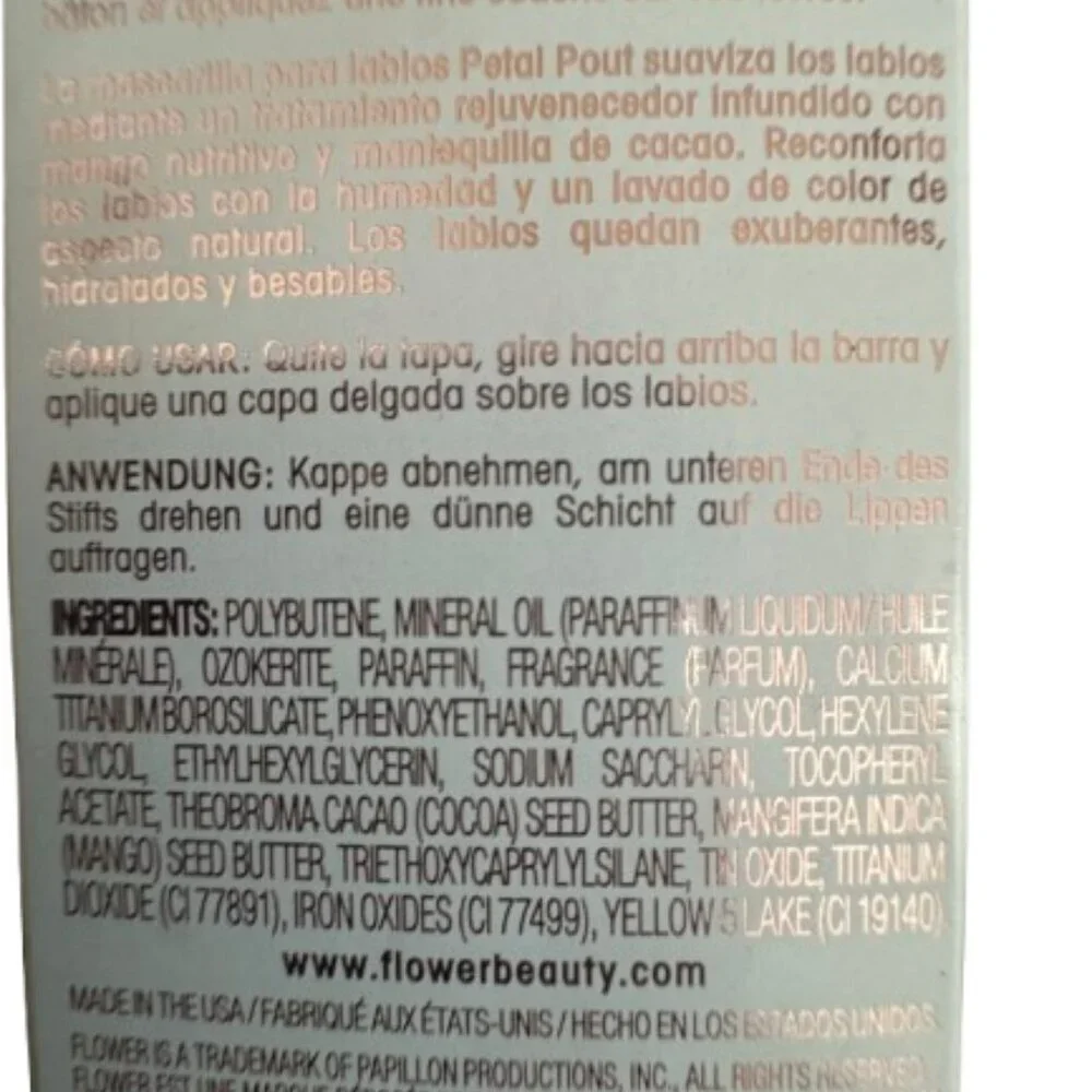 NEW Lot of 2 FLOWER Petal Pout Lip Mask Nectar LM3 - 0.05 Fl Oz